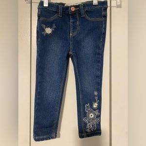 True Craft 2T Skinny Jeans with Flowers